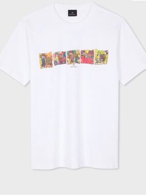 Paul smith White 'Zebra' Line Up Print T-Shirt